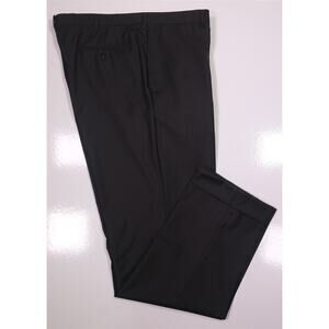 Luca Sartoriale Bespoke Custom Charcoal Gray Flat Front Wool Dress Pants 38x33